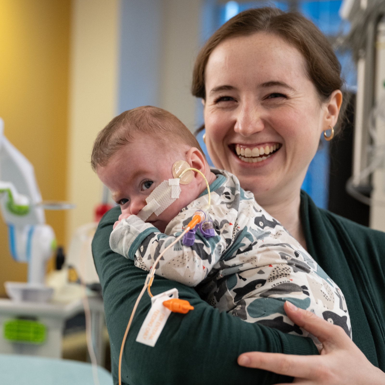 Mother holding baby
