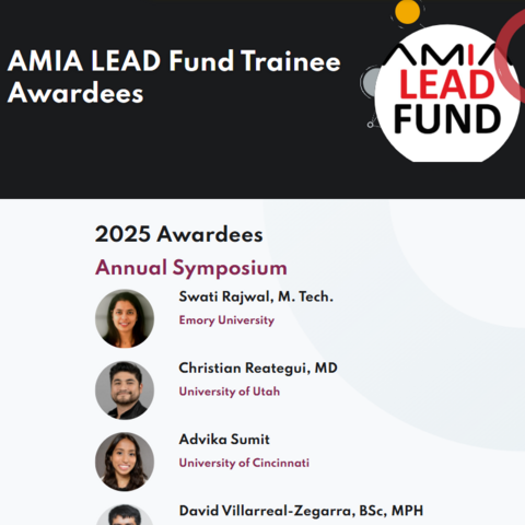 AMIA LEAD Awardees